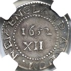 1652 N-11 R-6  Ngc Vf 35 Oak Tree Shilling Massachusetts Silver