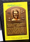Billy Herman Signed Auto Mlb Baseball Hall Of Fame Plaque Postcard Jsa Coa