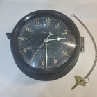 Chelsea Clock Co  Boston Navy Ship Clock Bakelite 7 75    Face W key And Bag
