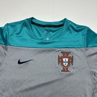 Nike Portugal Soccer Jersey National Football Team Training Shirt Gray Teal Sz S