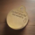 2 Pet Tags  Solid Brass                   1 Or 2 Side Engrave Dog-cat Name Tag  