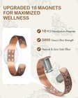 Feraco Pure Copper Bracelet For Men Women  Ultra Strength Magnetic Cuff Bangle F
