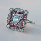 1 23ct White Round Stone Antique Engagement Wedding Ring 925 Sterling Silver