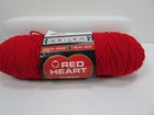 Red Heart Super Saver Cherry Red Sport 4-ply Black Acrylic Yarn Lot 2 Skeins