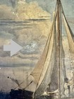 Antique Oil Painting  Boat Being Prepared For A Fishing Trip  Signed P  R  1870