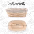 Doyolla 10  Oval Proofing Baskets Set 2 W liners  For Sourdough Bread Baking