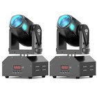 Beam Moving Head Light rgbw Led Mini Party Light Stage Lighting Black-2 Pack