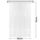 54x78 Inch Stall Shower Curtain liner 8g Heavy Duty Clear Peva  3 Bottom