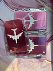 Lot Of 3 Personalized Metal Luggage Tags Five Color Options Checked Hanging Card