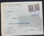 1916 Cochabamba Bolivia Censored National Bank Cover To Paris France