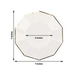 25 White 7  Decagon Salad Dinner Paper Plates Disposable Tableware