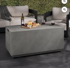 52    Rectangular Concrete Finish Gas Fire Pit Table Brand New  Free Shipping  