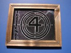 1981 Carnival Prize Mirror Wood Framed Glass Foreigner 4 Four 12 X 10 Lou Gramm