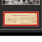 Wright Brothers Reproduction Signed Cancelled Check  Framed Display