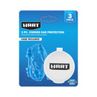 Reusable Corded Earplugs Hearing Protectioin Protection 3-pack