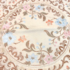Pastel Floral Brocade Chateau Amrose Art Linens Round Doily Belgium 14 