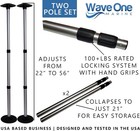 2 Pack Adjustable Loadbearing Boat Cover Support Pole System 2 Straps Strong