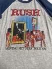 Vintage Rush Band Concert T-shirt 1981 Moving Pictures Xl 3 4 Sleeve