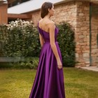 A Line One Shoulder Wedding Evening Dresses Sleeveless Floor Length Prom Dress