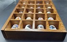 Royal Theme Porcelain Thimble Collection Lot 24 Wooden Display Holder Case