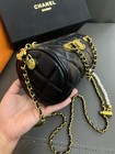 Chanel Makeup Black Quilted Shoulder Gold Strap Bag Crossbody-vip Gift W Box New