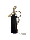 Nwt Coach Leather Trigger Snap Bag Charm Black Valet Key Ring Fob