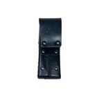 Vintage Black Leather Duty Belt Radio Holder Holster Basketweave Police Security