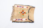 Atq Native American Plains Indian Sioux Lakota Beaded Strike-a-light Bag Pouch -
