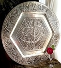 John Richard Large Tree Of Life Silver Repousse Wall Or Tabletop Charger 23 