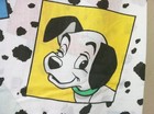 Vintage Disney 101 Dalmations 1990   s Twin Flat Sheet Poly Cotton