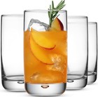 Set Of 4 Highball Glasses 16 Oz Collins Cocktail Drinking Glass Cups Bubble Base