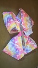 Jojo Siwa Large Signature Hair Bow Rainbow Pastel Tie Dye Hearts Hair Clip