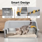 High-sided Stainless Steel Xl Cat Litter Box For Cats