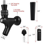 Stainless Steel Draft Beer Keg Tap Faucet With Plug Brush And Brass Core