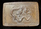 Antique Asian Chinese Dragon Silver Tone Metal Trinket Box 3 5 X 2 25 X 1 25 In