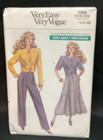 Vtg Vogue Sewing Pattern 7569  6 8 10  1989 Uncut - Ships Free