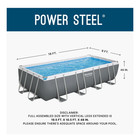 Bestway Power Steel 18    X 9  X 48    Metal Frame Above Ground Pool  Gray