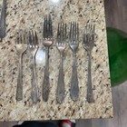 Vintage Silverplate Fork Lot 6pc Wm Rogers   Son Oneida Mixed Floral Patterns