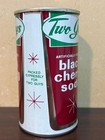 Two Guys Soda Can Empty 12oz Black Cherry Soda  Flat Top Pop Can  Pre Zip Code