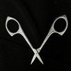 Antique Curved Tip Embroidery Scissors Art Deco Silver Tone 3 3 8 