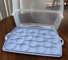 Tupperware Rectangular Sheet Cake Taker Cupcakes Reversible Brand New Carrier