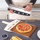Sliding Pizza Peel  Pizza Slider Paddle With Pizza Cutter Rocker  Non-stick P   