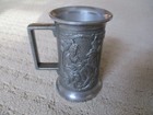 Vintage 5  Decorative Pewter  Stein  Mug Cup Tankard  