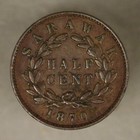 Sarawak 1870 Half 1 2 Cent Xf