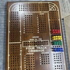Drueke Four Track Cribbage Board Game Vintage No   1962 Solid Wood Complete Box