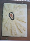 New Vintage Bernat Latch Hook Rug Pattern Flower Sculpture Hi-lo 24 X 36 1976
