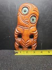 Authentic 7  Maori Rotorua New Zealand Moana Wood Carving Shell Wall Hei-tiki