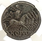 225-214 2 Bc Roman Republic Silver Quadrigatus Janiform Dioscuri Ngc Au 5 4