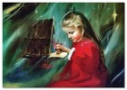 Lovely Children-flowers Of Life Pretty Girl   Toy Kids Art New Modern Postcard