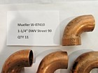 Mueller W07410 - 1-1 4  Copper Dwv 90   Street Elbows - Lot Of 11
